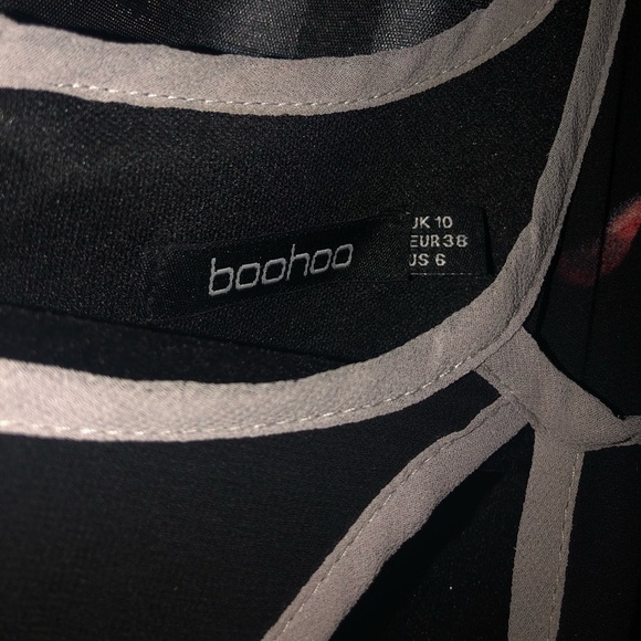 Boohoo Black Floral Midi Dress - Picture 5 of 5